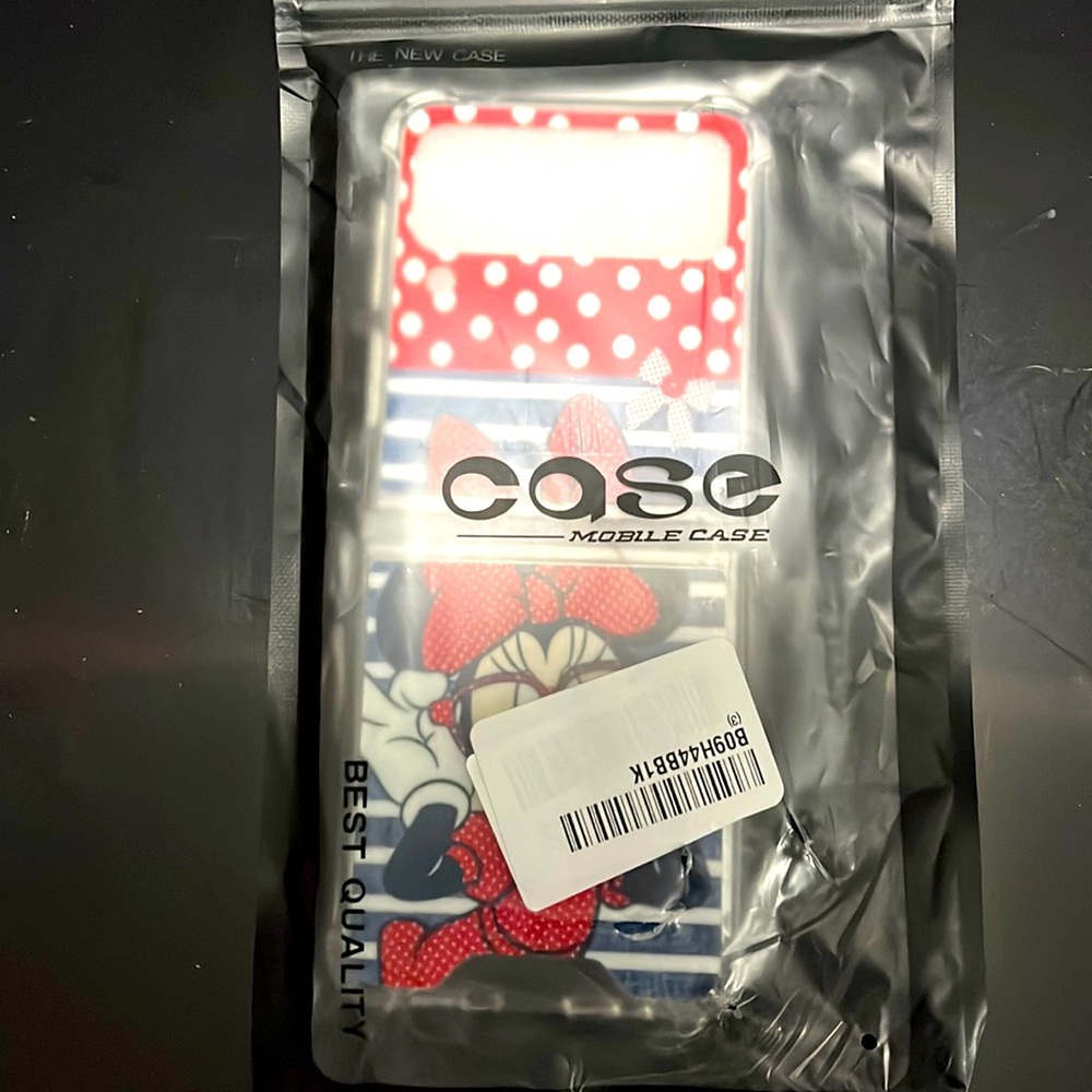 NIB Cuwana for Samsung Galaxy Z Flip 3 5G Case (2021) Cute Minnie Cartoon Clear